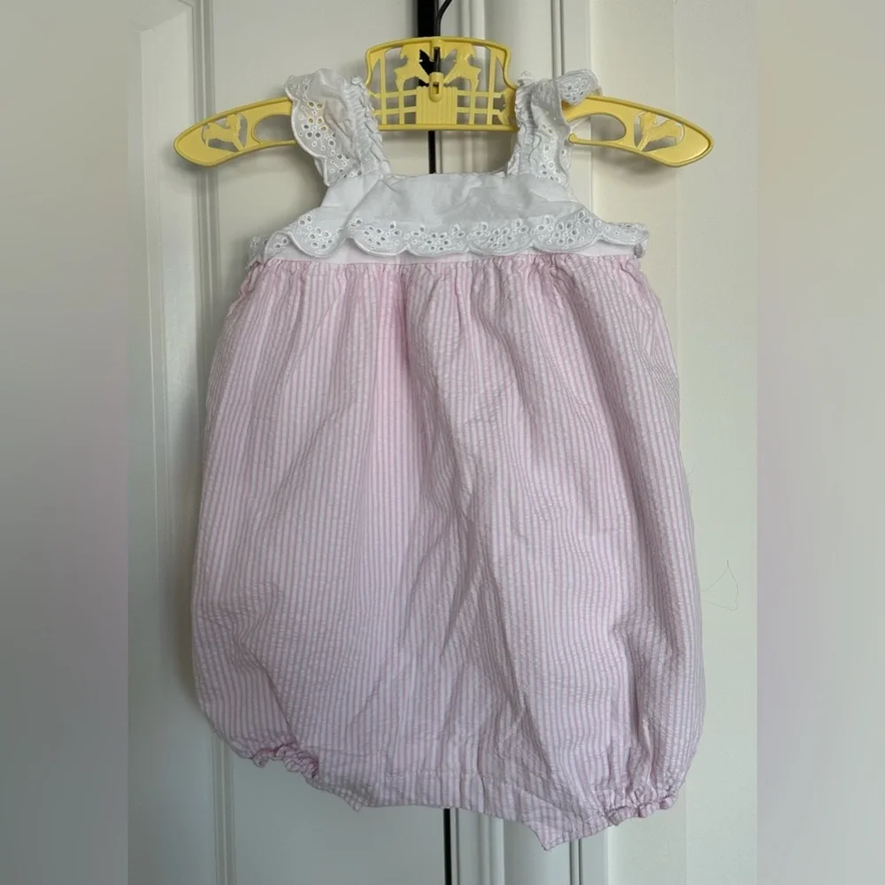 Baby Eyelet Seersucker Romper